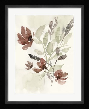 Framed Dusty Flower Composition II Print