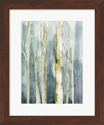 Framed Treeline Watercolor I Print