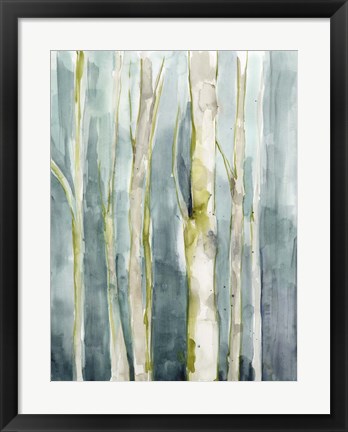 Framed Treeline Watercolor I Print