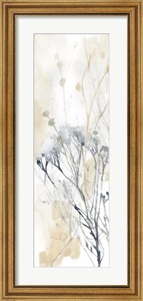 Framed Wildflower Line Contour I Print