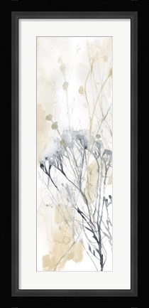Framed Wildflower Line Contour I Print