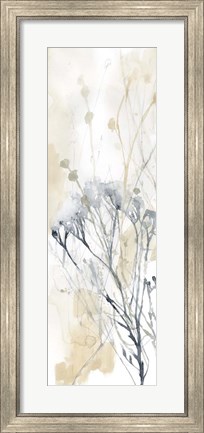 Framed Wildflower Line Contour I Print