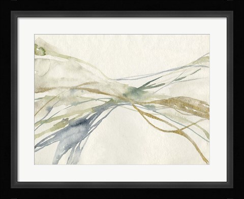 Framed Watercolor Waves I Print