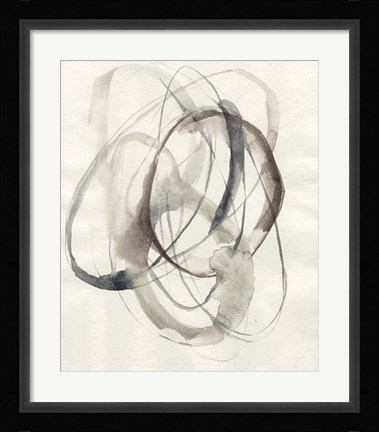 Framed Spiral Hoops II Print