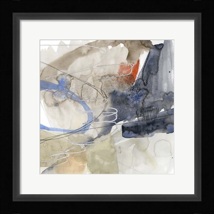 Framed Abstract Coordinates II Print