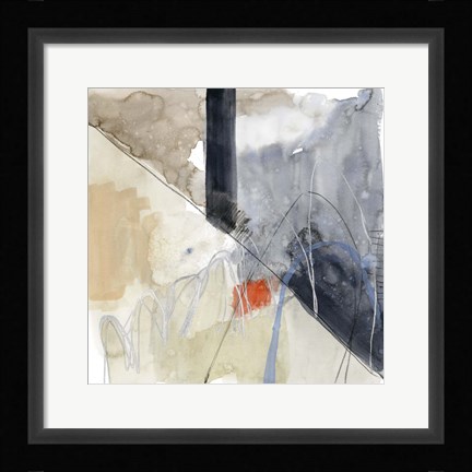Framed Abstract Coordinates VI Print
