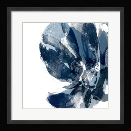 Framed Blue Exclusion I Print