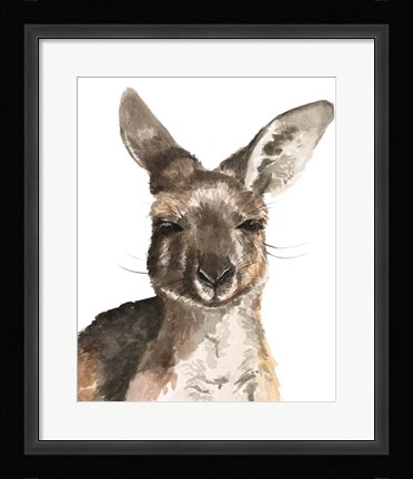 Framed Kangaroo Portrait I Print