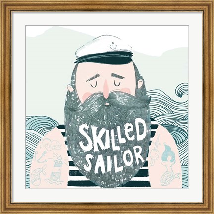 Framed Skilled Sailor I Print