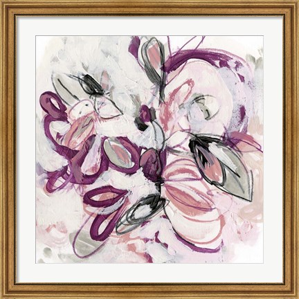 Framed Fuchsia Floral I Print