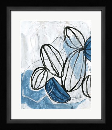 Framed Blue Lanterns I Print