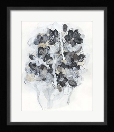 Framed Monochrome Flora II Print