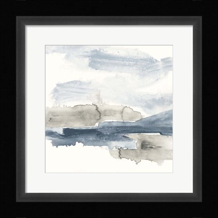 Framed Shoreline Blues I Print