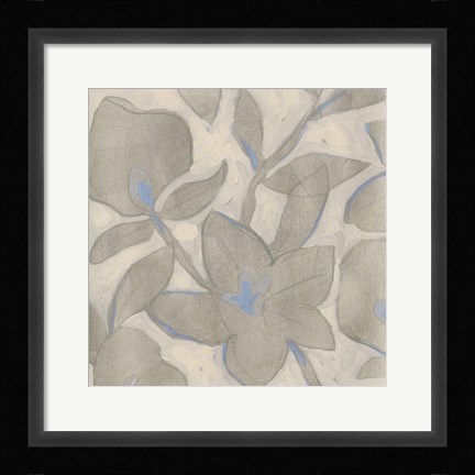 Framed Silvertone Garden III Print