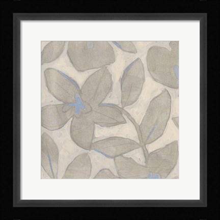 Framed Silvertone Garden IV Print