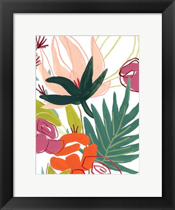 Framed Tropical Confetti I Print