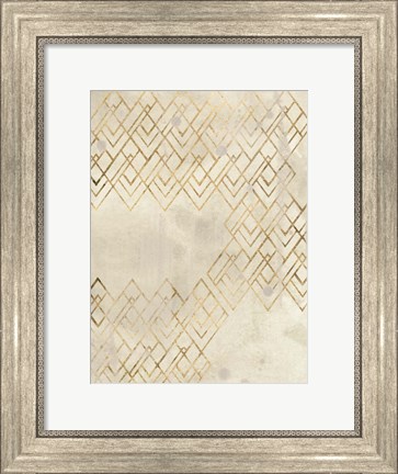 Framed Deco Pattern in Cream IV Print