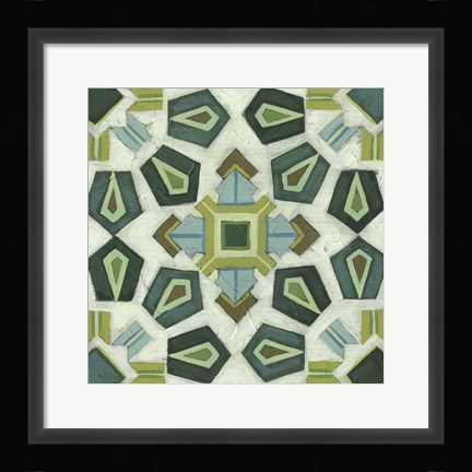 Framed Palm Piazza Tile III Print