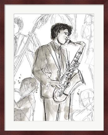 Framed Jazz Sketchbook I Print