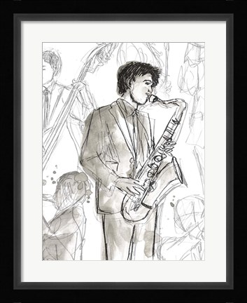 Framed Jazz Sketchbook I Print