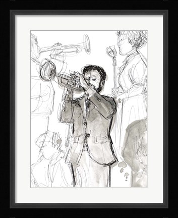 Framed Jazz Sketchbook II Print
