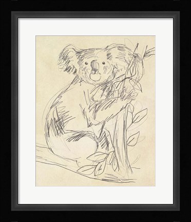 Framed Outback Sketch I Print
