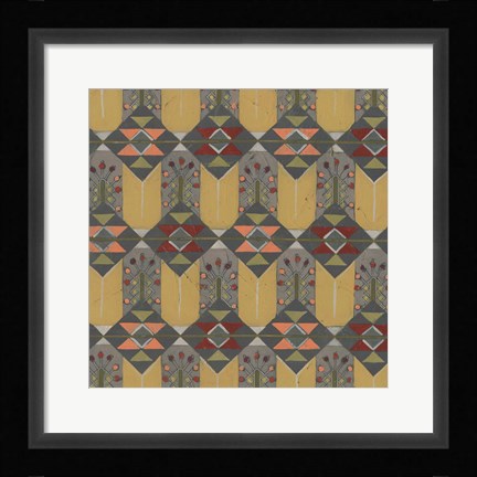 Framed Ochre Tapestry III Print