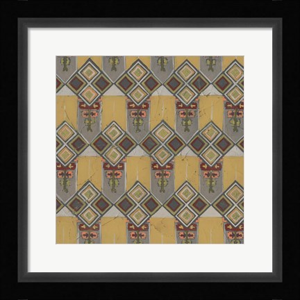 Framed Ochre Tapestry VII Print