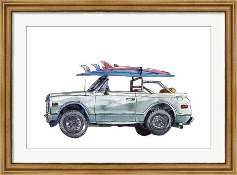 Framed Surfin&#39; Wheels I Print