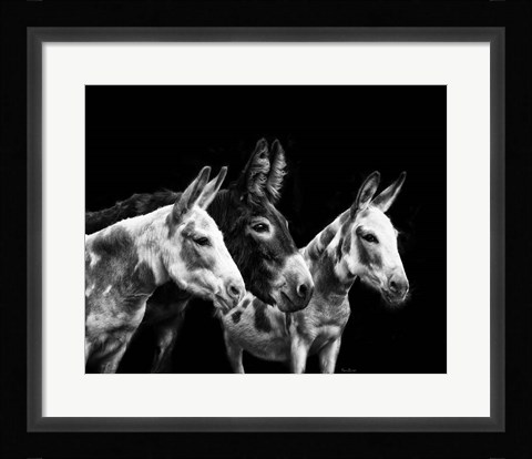 Framed Donkey Portrait II Print