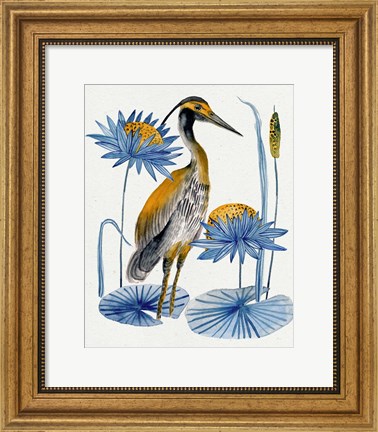 Framed Heron Pond II Print