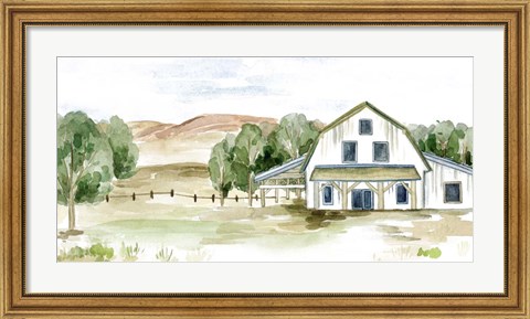 Framed Farmhouse Landscape II Print
