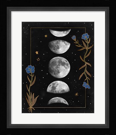 Framed Night Moon II Print