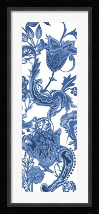 Framed Indigo Chintz VI Print