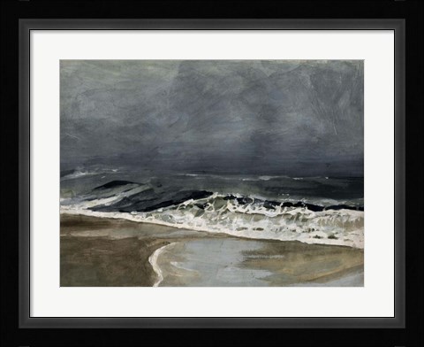 Framed Moody Sea I Print