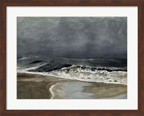 Framed Moody Sea I Print