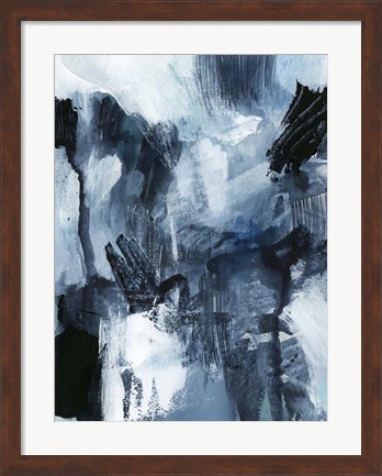 Framed Composition in Blue I Print