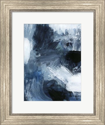 Framed Composition in Blue III Print