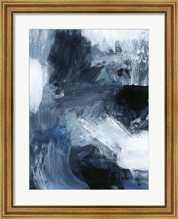 Framed Composition in Blue III Print