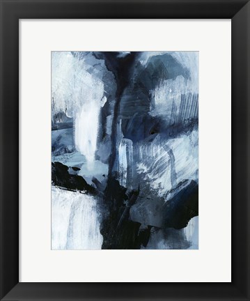 Framed Composition in Blue IV Print