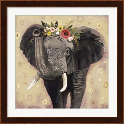 Framed Klimt Elephant II Print