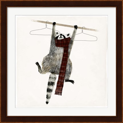 Framed Rascally Raccoon I Print