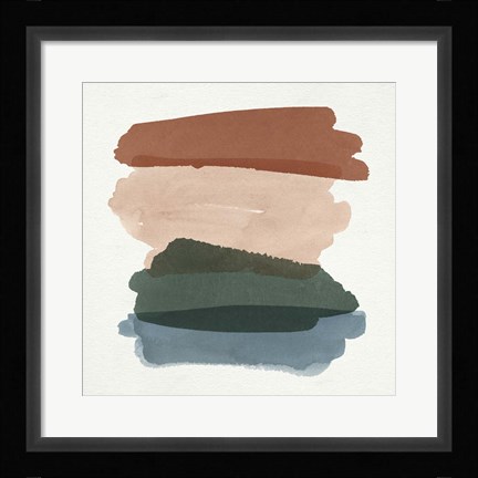 Framed Land Meets Sea II Print