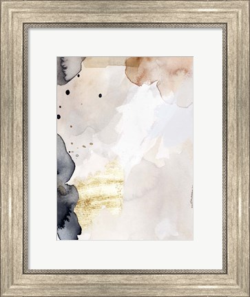 Framed Indigo Blush and Gold III Print