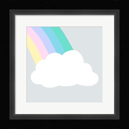 Framed Rainbow Cloud I Print
