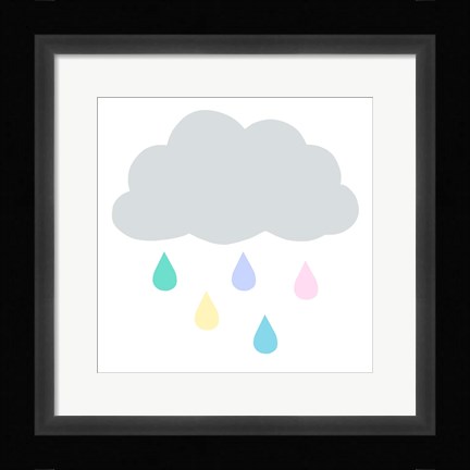 Framed Rainbow Cloud II Print