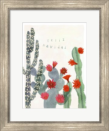 Framed Desert Christmas Cactus II Print