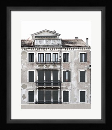 Framed Venetian Facade Photos II Print