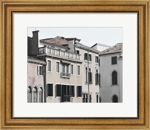 Framed Venetian Facade Photos VIII Print