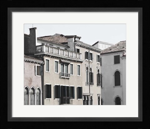 Framed Venetian Facade Photos VIII Print